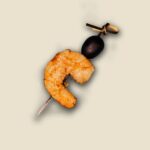 კანაპე სამეფო კრევეტის, ზეთის ხილით